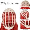LABEAUTÉ Max Beauty Red Mermaid Wigs with Starfish Hair Clips, Curly Long Hair Daily Wig Heat Resistant Synthetic Fiber for Halloween for Cosplay for Christmas (Red 1)