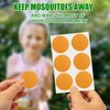 120 Pack DEET Free Mosquito Repellent Patchers Stickers for Kids Adults Natural Citronella Patches for Travel Outdoor Indoor,Orange