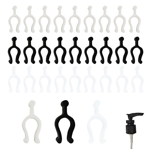 30 Pcs Leakproof Cosmetic Dispenser Pump Lock Clip–Lock Clamp for Shampoo Cleansing Oil Lotion Bottles – Travel & Camping Necessities