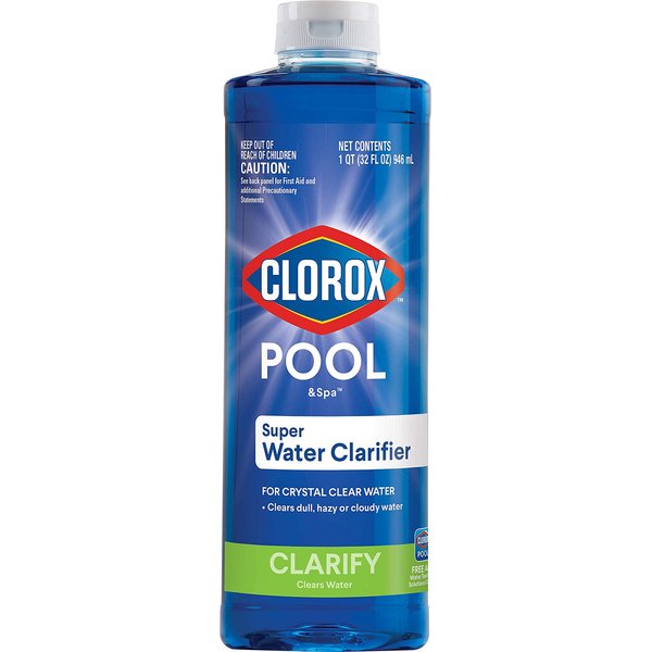 Clorox Pool&Spa 58232CLX Super Water Swimming Pool Clarifier, 1-Quart, Blue