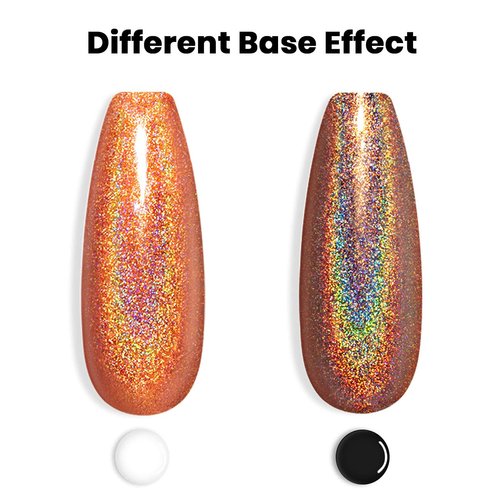 RARJSM Holographic Nail Polish Classic Orange Gel Polish Soak off Nail Gel Ideal for Nail Salon DIY at Home UV LED Lamp Required
