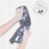 Natural Elephant Exfoliating Washcloth - Pearl White Japanese Shower Scrubber for Body - Single Washcloth for Gentle Skin Exfoliation