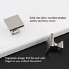homdiy 10 Pack Cabinet Knobs Brushed Nickel Drawer Knobs - Square Cabinet Knobs for Dresser Drawers Silver MO6785SNB Kitchen Cabinet Knobs