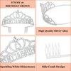 BAHABY Silver Sweet 16 Sash & It's My 16 Birthday Crown 16th Birthday Decorations for Girls Birthday Party Favors