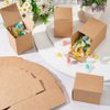 BENECREAT 60PCS Gift Boxes Brown Paper Boxes Party Favor Boxes 2.5 x 2.5 x 3 Inches with Lids for Gift Wrapping, Wedding Party Favors