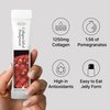 Korean Collagen Jelly Sticks - 25 Pomegranate Flavored Marine Collagen Peptide Snacks for Anti-Aging- Collagen Protein Sugar-Free, Travel Packs for Hair & Nail Strength
