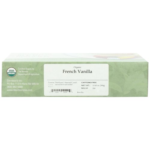 Davidson's Organics, French Vanilla, 100-count Unwrapped Tea Bags