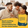 Crated with Love - 141 Outrageous Conversation Starters for Kids - Travel Games Card Deck for Family Table Topics, Funny Thought Provoking Questions to Spark Conversation and Grow Closer Together