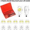 Magnetic Eye Glass Repairing Kit, Sunglasses Eyeglass Repair Kit with Eyeglass Screws，Include 10 Pairs of Screw-in Nose Pads, Screws, Screwdrivers, Tweezer and Cleaning Cloth for Glasses