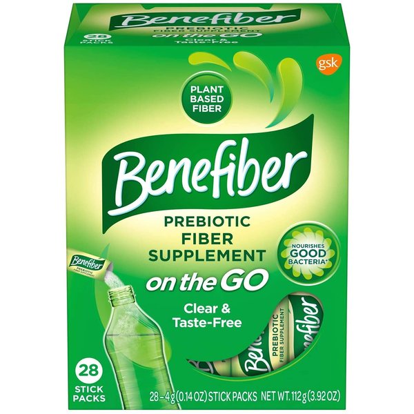 Benefiber Drink Mix On The Go Sugar Free , Taste Free, 28 Stick Packs