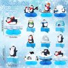 MiniInflat 12 Pcs Arctic Animals Honeycomb Centerpieces Penguin Birthday Pary Decorations Winter Polar Bear Penguin Table Topper for Baby Baptism Birthday Party Decorations(Penguin)