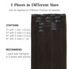 HOTBANANA Human Hair Clip in Hair Extensions, Dark Brown 120g Clip in Hair Extensions Real Human Hair Straight Remy Hair Clip in Hair Extensions 18 Inch 7pcs