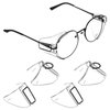 Ipetboom Universal Safety Glasses Side Shields - 2 Pairs Transparent PC Clip-on Side Shields for Eye Glasses Protection, Fit for Most Eyeglasses Over-the-glasses