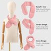 JANGANNSA Fleece Boys Girls Scarf Warm Winter Autumn Kids Collar Scarf Neck Warmer Children Scarf 1-6Y (Pink Cross)