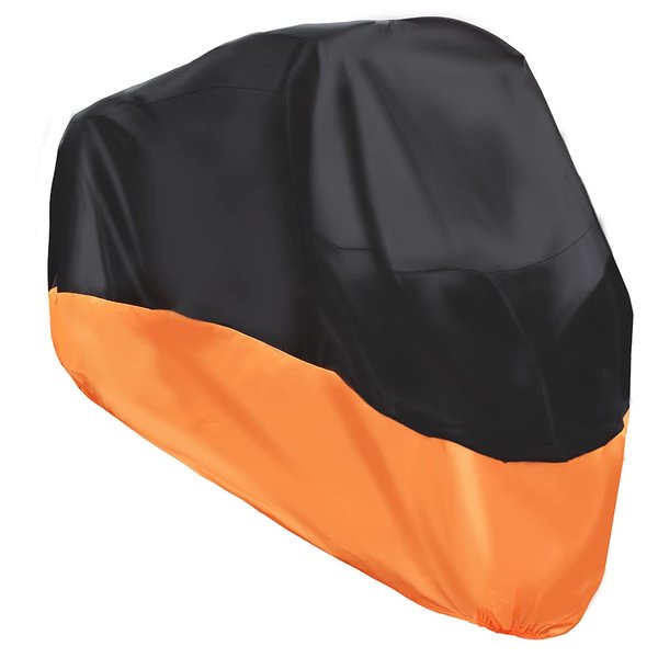 Luyao Motorcycle Cover for Harley Road Glide Ultra FLTRU FLTR Touring XXXL 210D Orange