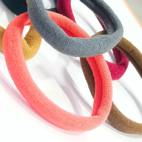 Hair Ties for Women, Multicolour Elastic Hair Tie No Damage for Thick Hair, 6pcs Seamless Thick Hair Bands,Soft Ponytail Holders Hair Accessories for Women Pack of 6