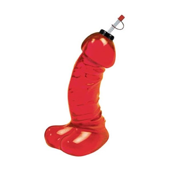 Dicky Big Gulp Sports Bottle Red - Party Fun Wedding Gag