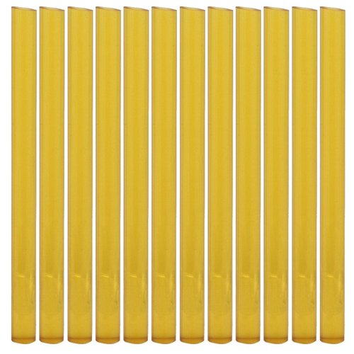 12Pcs Professional Hair Extensions Sticks, Hair Styling Tool Keratin Gun Bond Glue Wig Hair Extension Hot Glue Adhesive Sticks(yellow)