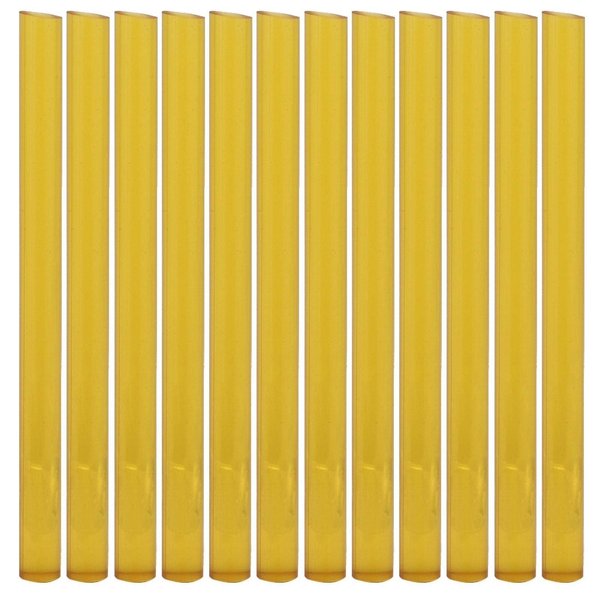 12Pcs Professional Hair Extensions Sticks, Hair Styling Tool Keratin Gun Bond Glue Wig Hair Extension Hot Glue Adhesive Sticks(yellow)