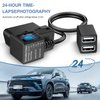 OBD Constant Power Cable for Dash Camera,Compatible with Garmin Dash Cam,OBDII Adapter Cable with Dual USB Interfaces,24 Hours Surveillance/Acc Mode with Low Voltage Protection 11.6-36V to 5V 3A
