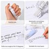 Valtiner Refillable Retractable Correction Tape, 2 Pcs White Pull Out Pens with 2 Extra Refills, Easy to Use Cute White Correction Pen Shaped Applicator for School Office Supplies (Blue & White)