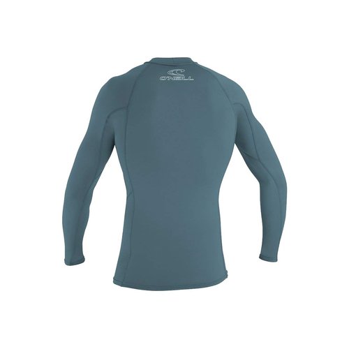 O' NEILL Men's Basic Skins 50+ Long Sleeve Rash Guard, Dusty Blue, XL