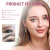 Monirsen 2Pcs Anjoize Eyebrow Pen, Home Eyebrow Care Kit 4D Laminated, Anjoize Eyebrow Brush, 4D Hair Stroke Brow Stamp Brush, EELHOE Eyebrow Brush, Multi Function Ultra-thin Makeup Brush