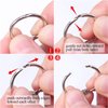 Antner 100Pcs Loose Leaf Binder Rings, 1" Diameter, Nickel Plated Metal Office Book Rings Keychain Key Rings Notebook Rings for School Office