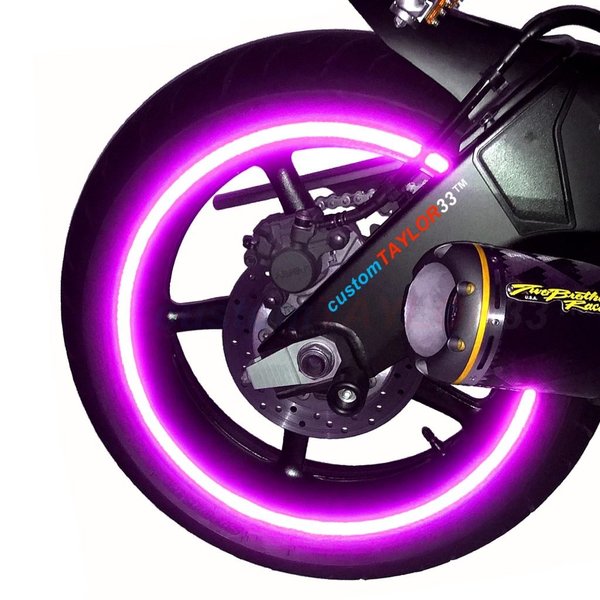 customTAYLOR33 New Special Edition Purple High Intensity Grade Reflective Copyrighted Safety Rim Tapes, 16" (Rim Size)