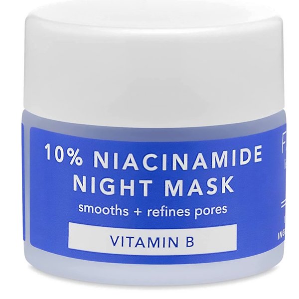 Farmacy 10% Niacinamide Facial Mask - Smoothing & Hydrating Skin Care Face Mask - Panthenol & Niacinamide Cream - Overnight Face Mask, 25 ml