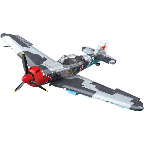 MISINI M6513 Lavochkin La-7 Fin Fighter Building Blocks Set, 638 PCS Airplane Model Building Kits, Educational Toys Gifts for Teens and Adults