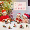 WULOBOOI Christmas Gingerbread House Advent Calendar Mini Building Set, 6 in 1 Xmas Ornaments Santa Claus Tree House Reindeer Sleigh Playset,337 Pieces Christmas Creative Gifts for Adults Girls Boys