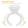 [300PCS] Lash Extension Glue Ring, 2 Slots Lash Glue Holder Sticker, Glue Cup Pallet, Glue Cup for Lash Tech, Lashes Ring Holder, Nail Art Ring Cup, Eyelash Extensions Supplies White