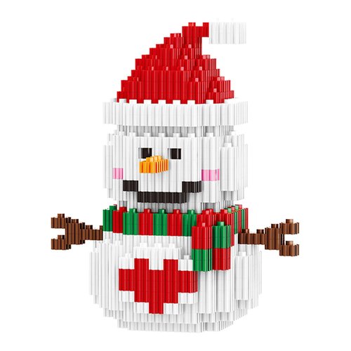 Hisgeru Christmas Building Blocks Compatible for Lego Christmas Snowman Micro Blocks Stacking New Toys Holiday Present Box New Year Gifts for Kids 6-12 Years Old Boys and Girls(Snowman)