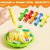 JOYIN 44 Pieces Play Dough Accessories Set for Kids, Playdough Tools with Various Plastic Molds, Rolling Pins, Cutters