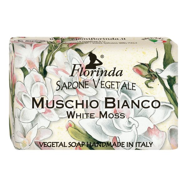 Florinda Flowers White Moss Vegetal Soap Bar 50 G 1.76 Oz