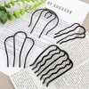 4 Pcs French Twist Hair Tool Metal French Twist Hair Pin U-Shape French Twist Hair Comb French Twist Hair Clip French Twist Hair Bun Maker Side Combs Hair Styling Tool Accessories for Women Girls