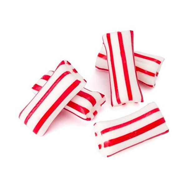 Candyman's Individually Wrapped Hard Candy Naturally Flavored Red & White Mint Lumps, 16 Ounce Bag