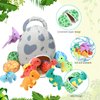 Zhanmai 11 Pcs Dinosaur Stuffed Animal Small Dino Plush Toy and Egg Bag Set Cute Stuffed Dinosaur Animals Plush Toys Soft Dinosaur Stuff Animals for Easter Birthday Dinosaur Themed Party Decoration