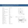 #8 x 1/2" Phillips Modified Truss Head Self-Drilling Tek Screw, Zinc-Plated Steel for Sheet Metal Attaches Wire Lath to Metal Studs - Box of 100