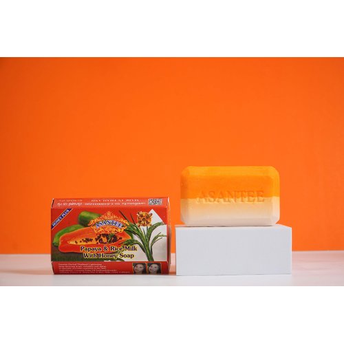 ASANTEE Papaya & Rice Milk with Honey Cleansing Soap 125 Grams