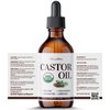 BodyJ4You Organic Castor Oil - Pure 100% USDA Certified Cold Pressed - Natural Hair Growth Eyelashes Eyebrows - Rich Hydration Healthy Skin Moisturizer Lash Serum Brow - 2 Fl Oz