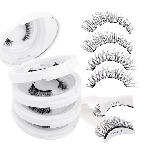 4-Pairs Reusable Magnetic Eyelashes with Applicator: Natural Look, Reusable, No Glue or Liner Needed, Wendy, K8+604
