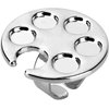 Silver Metal Mini Manicure Palette, Paint Palette Finger Rings, Wearable Metal Nail Art Polish Holder Palette Finger Ring, Gel Polish Mixing Tray Nail Art Tools Makeup Palettes