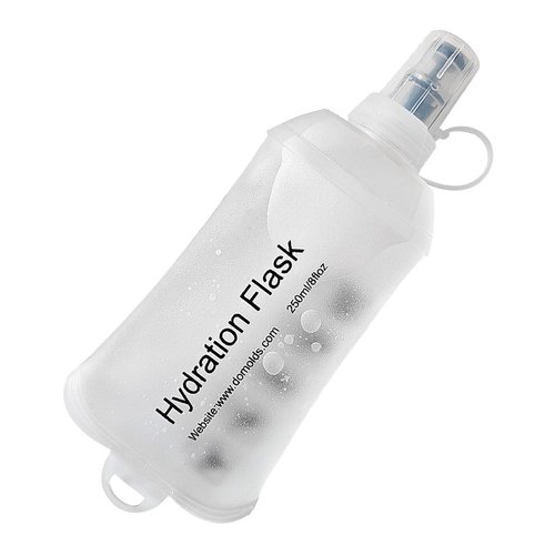 AXEN 250ML Soft Flask, TPU Foldable Running Hydration Flask, Soft Collapsible Water Bottle for Hydration Pack Cycling Marathon Running Hiking, Clear