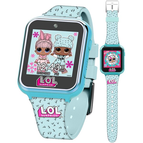 Accutime Kids LOL Surprise Light Blue Educational Touchscreen Smart Watch Toy for Girls, Boys, Toddlers - Selfie Cam, Learning Games, Alarm, Calculator, Pedometer & More (Model: LOL4299AZ)