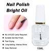 COSMOO 3x15ML Top Coat/Base Coat/Cuticle Oil for Nail Polish, Dry Fast Bright Oil&Base Oil&Nutritive Oil for Nail, Clear for Manicure and Pedicure, 0.5oz Boxed, 3 pack