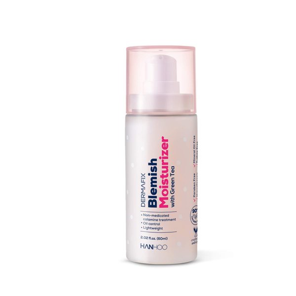 HANHOO Dermafix Blemish Moisturizer | Daily Facial Moisturizer | For Oily and Blemish-Prone Skin | Lightweight Moisturizer with Calamine and Green Tea | Hydrates and Balances Oil | 2.02 fl oz