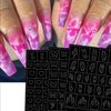 6 Sheets Airbrush Stencils Nail Stickers for Nail Art Heart Butterfly Flowers Flame Star Nail Art Stickers Hollow Nail Design Decals French Nail Guides for Women Manicure DIY French Tip Tools Supplies