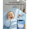 eufy Baby Wi-Fi Baby Monitor 2K with Noise Detection, Night Vision, Room Temperature Detection, Camera, Easy Setup, User-Friendly App, Requires 2.4GHz Wi-Fi